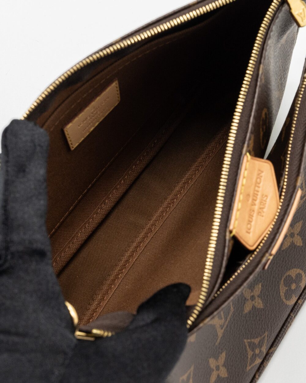 AAA Replica Louis Vuitton LV MULTI POCHETTE MONOGRAM CANVAS KHAKI STRAP GHW