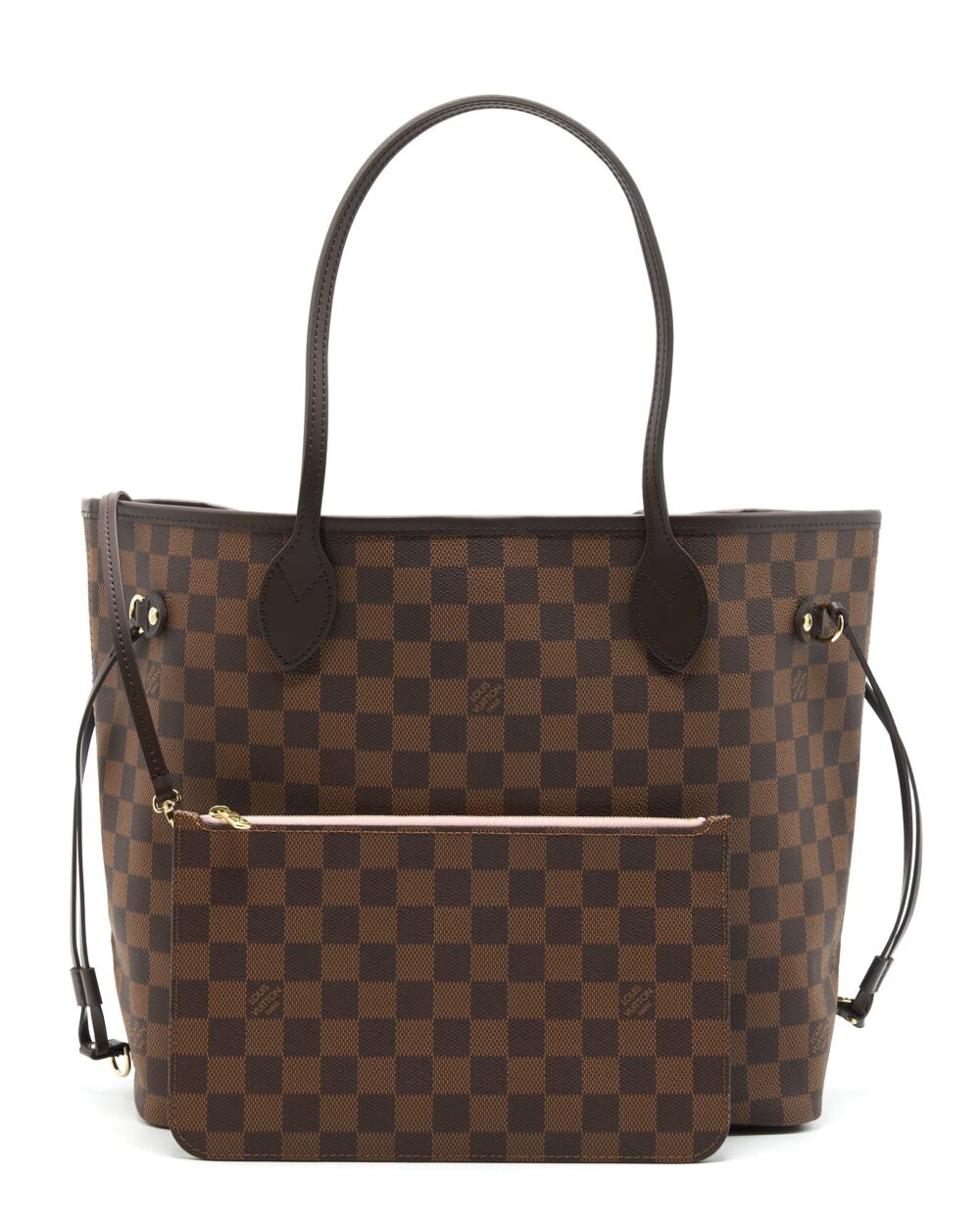 AAA Replica Louis Vuitton LV NEVERFULL MM DAMIER EBENE CANVAS / ROSE BALLERINE