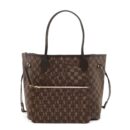 AAA Replica Louis Vuitton LV NEVERFULL MM DAMIER EBENE CANVAS / ROSE BALLERINE
