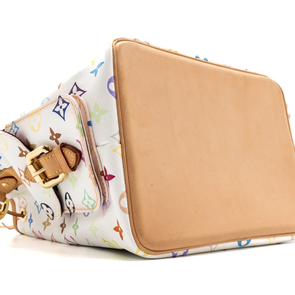 AAA Replica Louis Vuitton LV VINTAGE PETIT NOE SHOULDER BAG MULTICOLOUR MONOGRAM CANVAS WHITE GHW