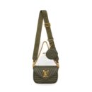 AAA Replica Louis Vuitton LV NEW WAVE MULTI POCHETTE CALFSKIN KAKI GREEN GHW