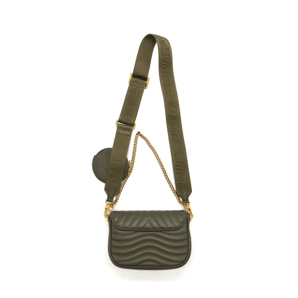 AAA Replica Louis Vuitton LV NEW WAVE MULTI POCHETTE CALFSKIN KAKI GREEN GHW
