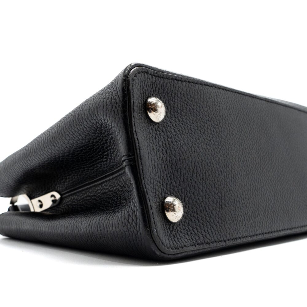 AAA Replica Louis Vuitton LV CAPUCINES PM CALFSKIN BLACK SHW