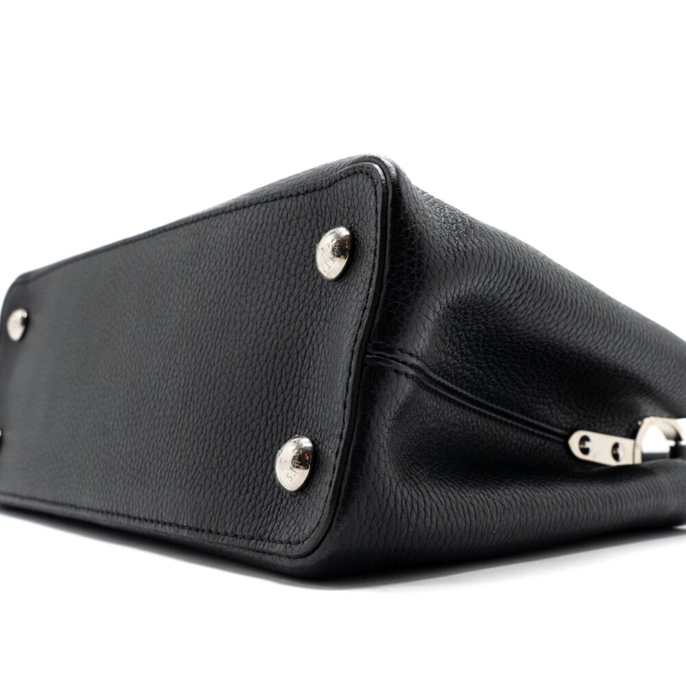 AAA Replica Louis Vuitton LV CAPUCINES PM CALFSKIN BLACK SHW