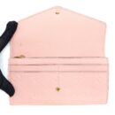 AAA Replica Louis Vuitton LV SARAH WALLET MONOGRAM EMPREINTE LIGHT PINK GHW