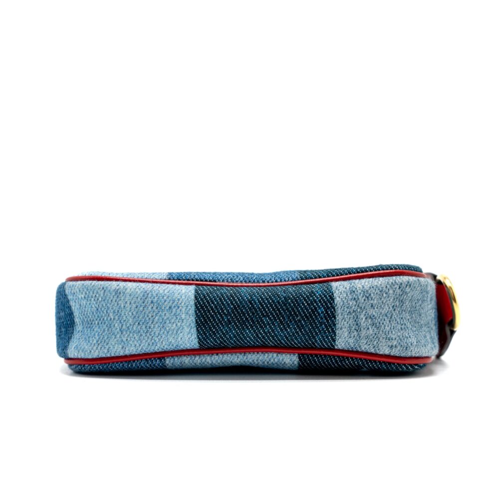 AAA Replica Louis Vuitton LV LIMITED EDITION ROUGE MICRO POCHETTE MONOGRAM JACQUARD DENIM BLUE GHW