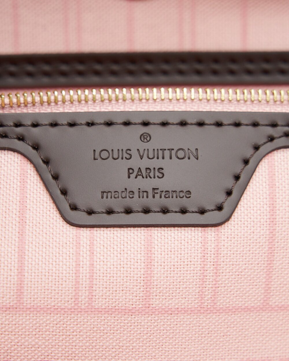 AAA Replica Louis Vuitton LV NEVERFULL MM DAMIER EBENE CANVAS / ROSE BALLERINE