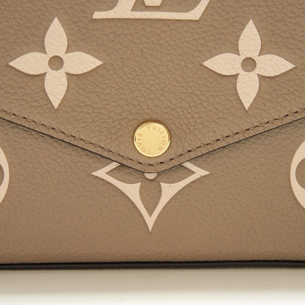 AAA Replica Louis Vuitton LV FELICIE POCHETTE TOURTERELLE/CREME GHW