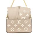 AAA Replica Louis Vuitton LV FELICIE POCHETTE TOURTERELLE/CREME GHW