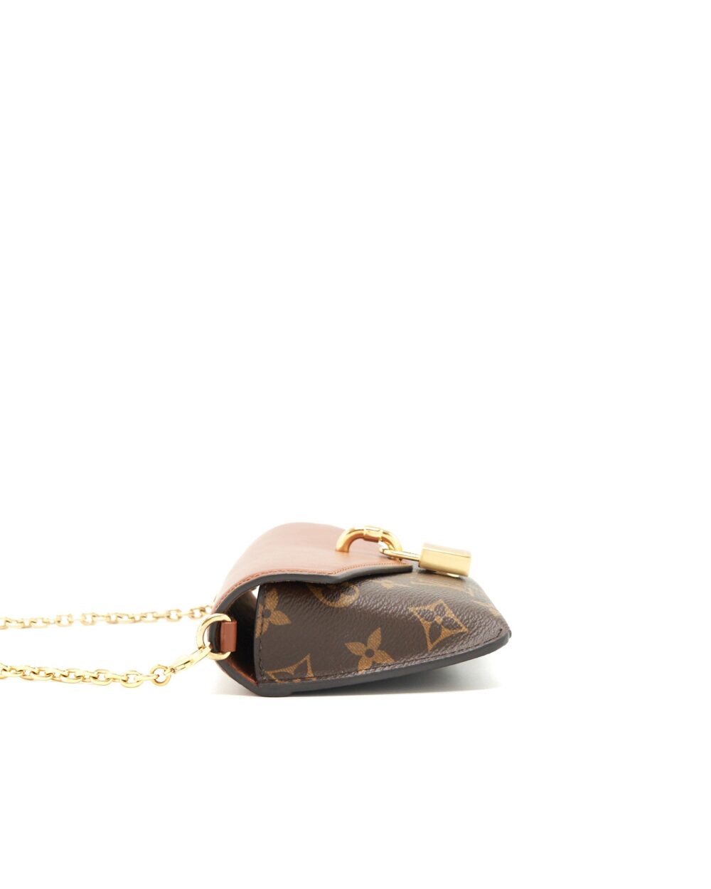 AAA Replica Louis Vuitton LV PADLOCK ON STRAP MONOGRAM CARAMEL GHW