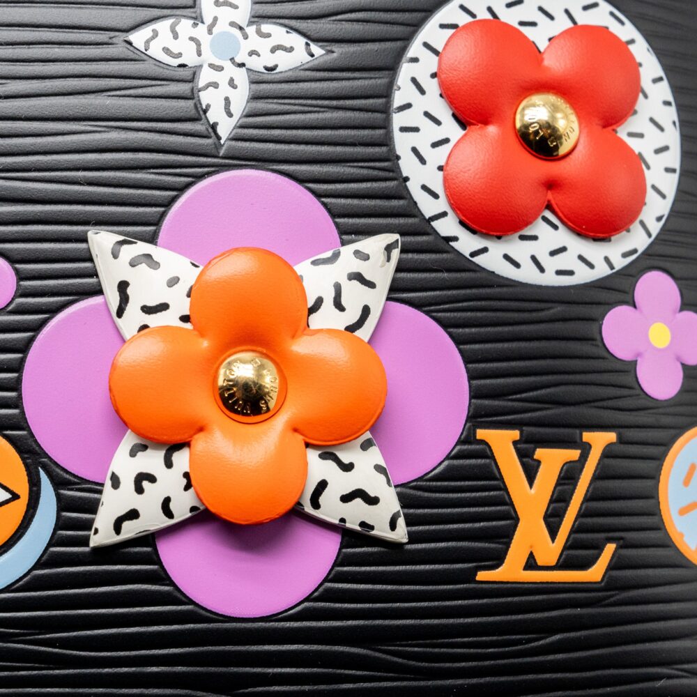 AAA Replica Louis Vuitton LV ALMA BB BLOOMING FLOWERS LIMITED EDITION EPI BLACK/MULTICOLOUR GHW