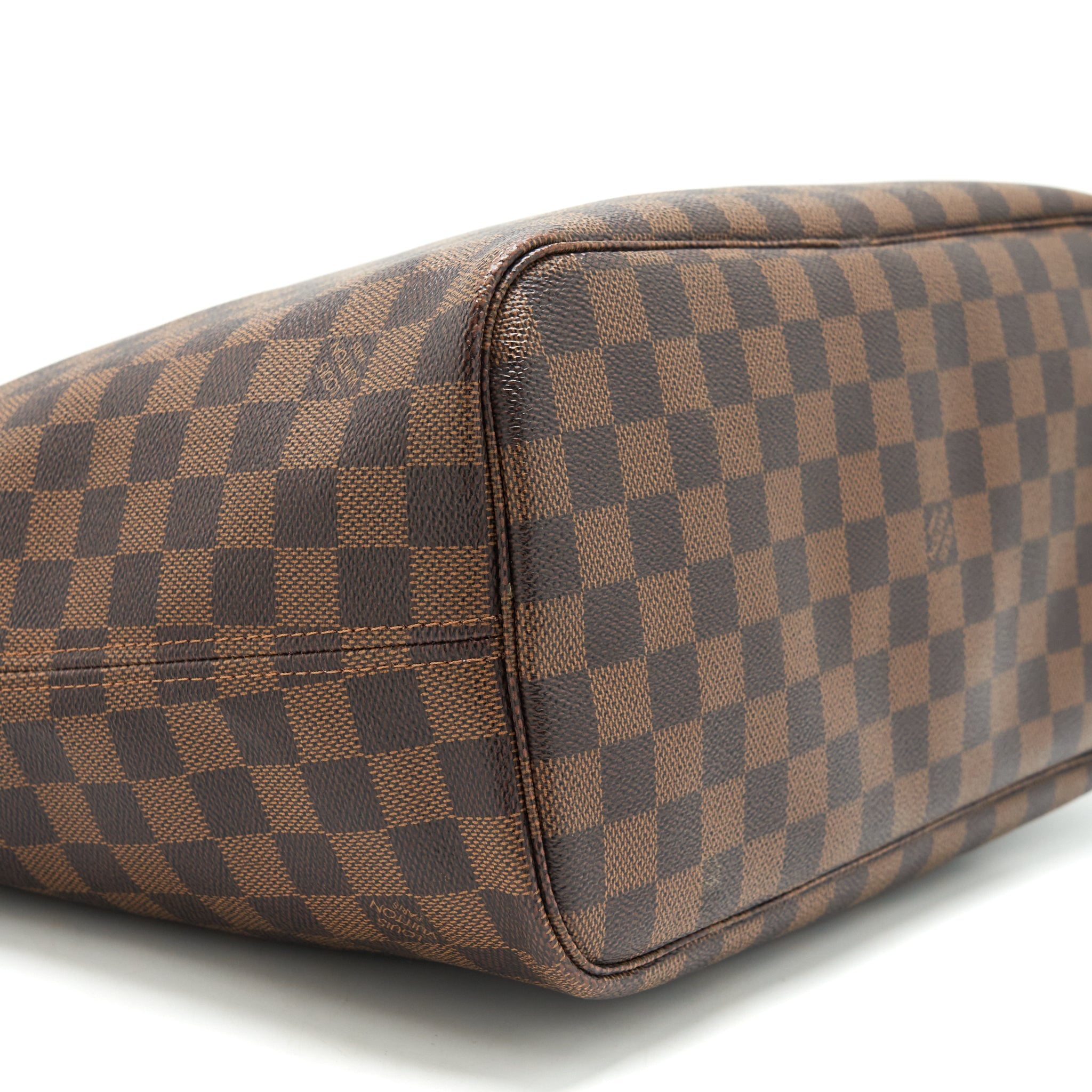 AAA Replica Louis Vuitton LV NEVERFULL MM DAMIER EBENE CANVAS /ROSE BALLERINE