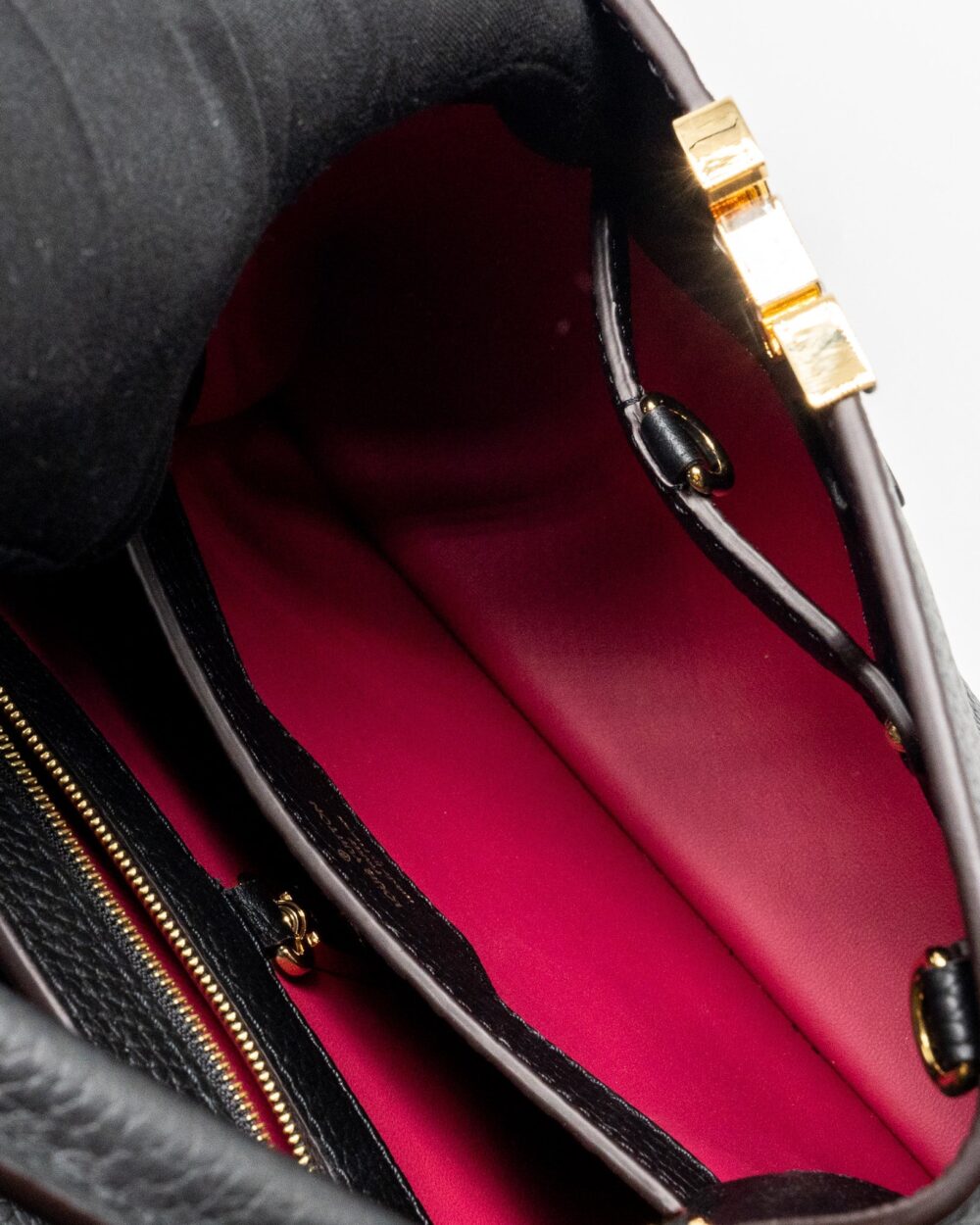 AAA Replica Louis Vuitton LV CAPUCINES BB CALFSKIN BLACK GHW