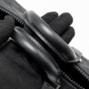 AAA Replica Louis Vuitton LV KEEPALL BANDOULIERE 25 MONOGRAM TAURILLON LEATHER BLACK WITH BLACK HARDWARE