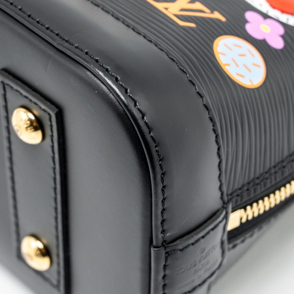 AAA Replica Louis Vuitton LV ALMA BB BLOOMING FLOWERS LIMITED EDITION EPI BLACK/MULTICOLOUR GHW