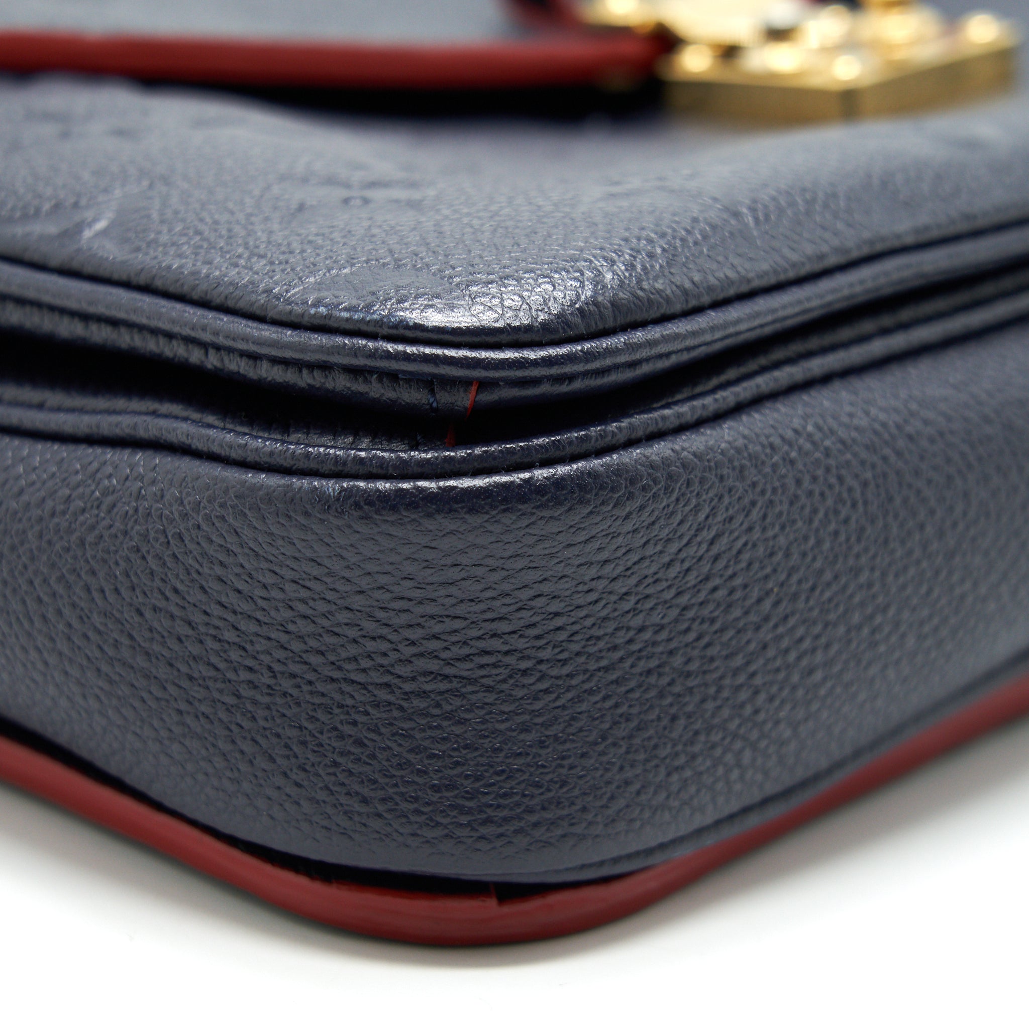 AAA Replica Louis Vuitton LV POCHETTE METIS MARINE ROUGE MONOGRAM EMPREINTE LEATHER