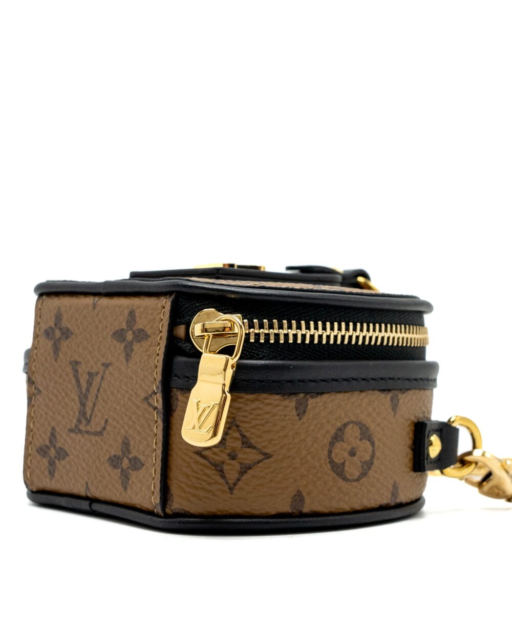 AAA Replica Louis Vuitton LV BOITE CHAPEAU NECKLACE/MINI CHAIN BAG MONOGRAM REVERSE CANVAS GHW