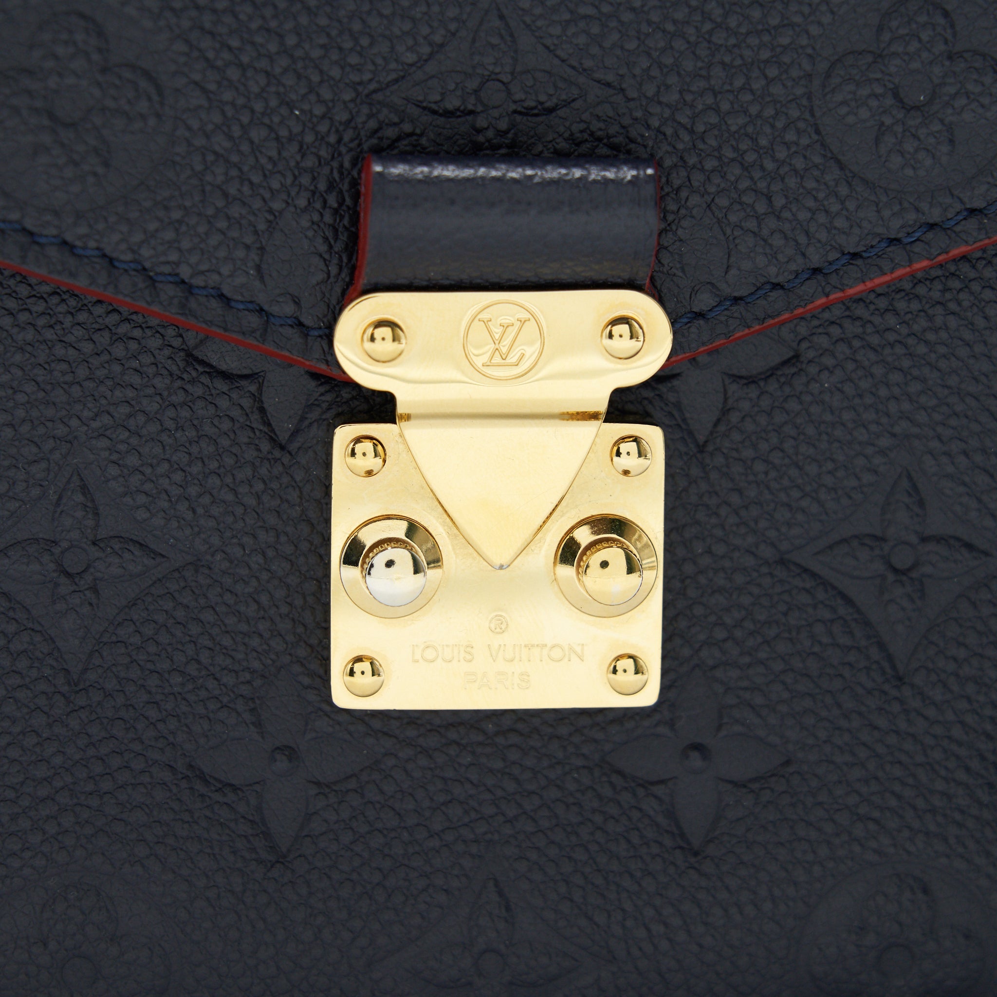 AAA Replica Louis Vuitton LV POCHETTE METIS MARINE ROUGE MONOGRAM EMPREINTE LEATHER