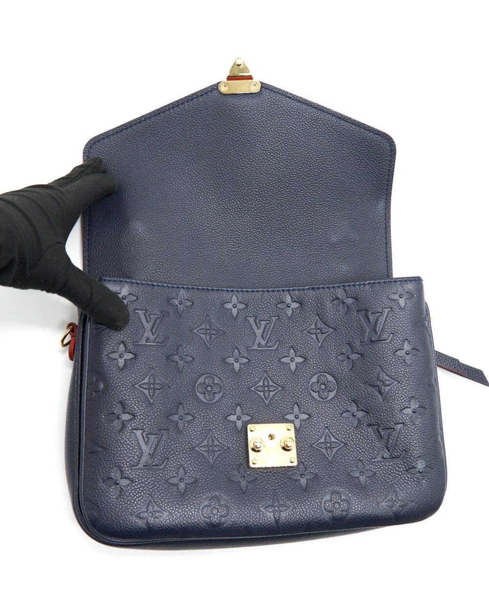 AAA Replica Louis Vuitton LV POCHETTE METIS MARINE ROUGE MONOGRAM EMPREINTE LEATHER