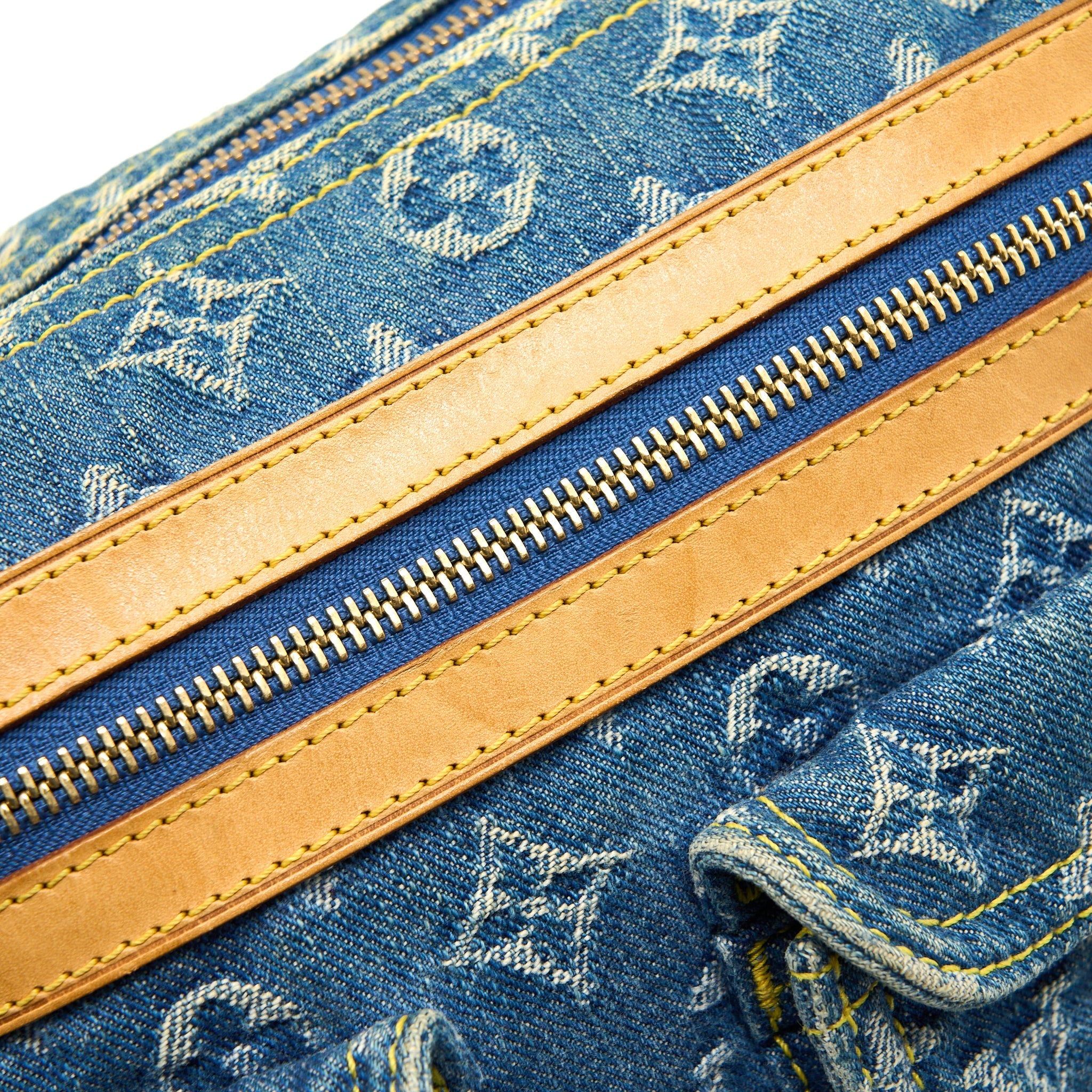 AAA Replica Louis Vuitton LV VINTAGE BAGGY BAG MONOGRAM DENIM GHW