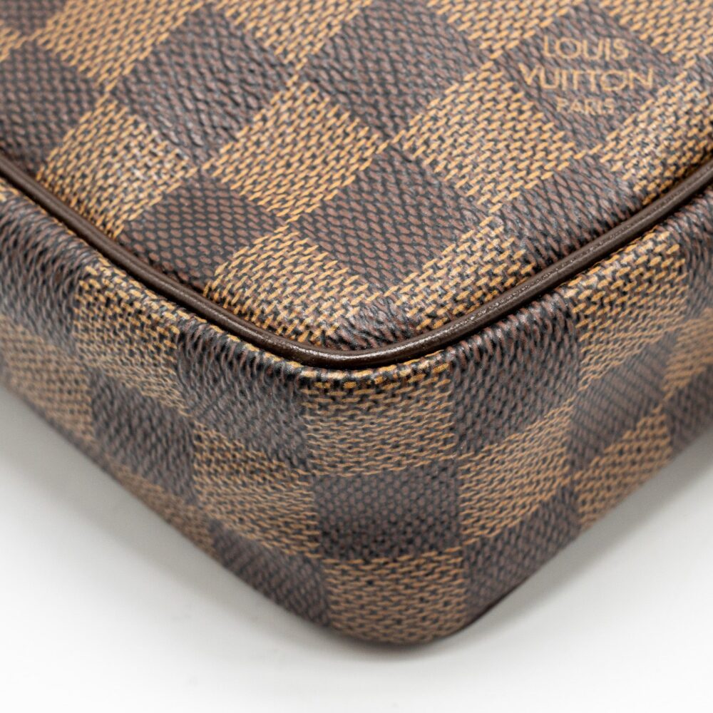 AAA Replica Louis Vuitton LV POUCH DAMIER EBENE GHW