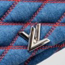 AAA Replica Louis Vuitton LV MALLETAHE GO-14 MM BAG DENIM/LEATHER BLUE/RED SHW