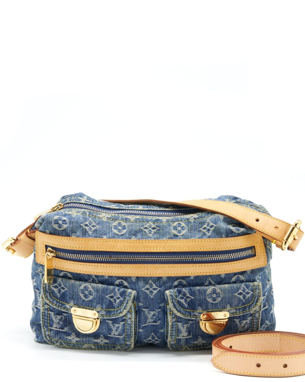 AAA Replica Louis Vuitton LV VINTAGE DENIM CROSSBODY BAG WITH AN EXTRA STRAP GHW