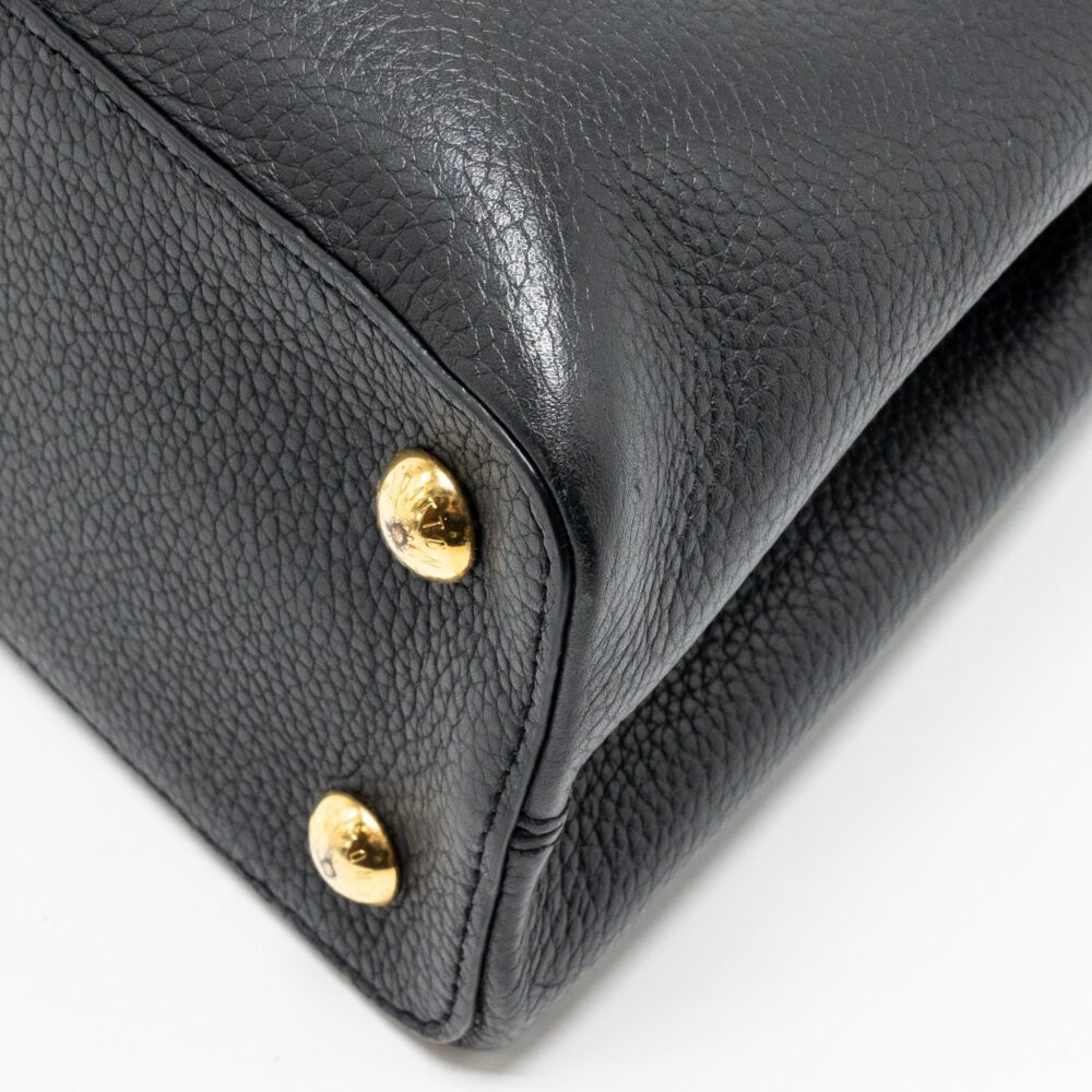 AAA Replica Louis Vuitton LV CAPUCINES MM CALFSKIN BLACK GHW