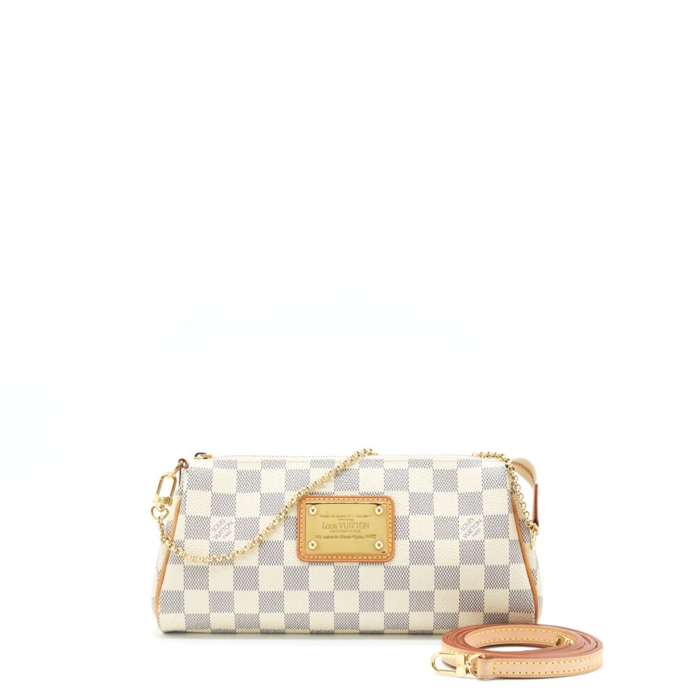 AAA Replica Louis Vuitton LV EVA CROSSBODY BAG DAMIER AZUR GHW