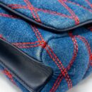 AAA Replica Louis Vuitton LV MALLETAHE GO-14 MM BAG DENIM/LEATHER BLUE/RED SHW