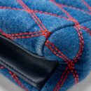 AAA Replica Louis Vuitton LV MALLETAHE GO-14 MM BAG DENIM/LEATHER BLUE/RED SHW