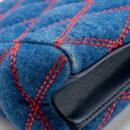 AAA Replica Louis Vuitton LV MALLETAHE GO-14 MM BAG DENIM/LEATHER BLUE/RED SHW