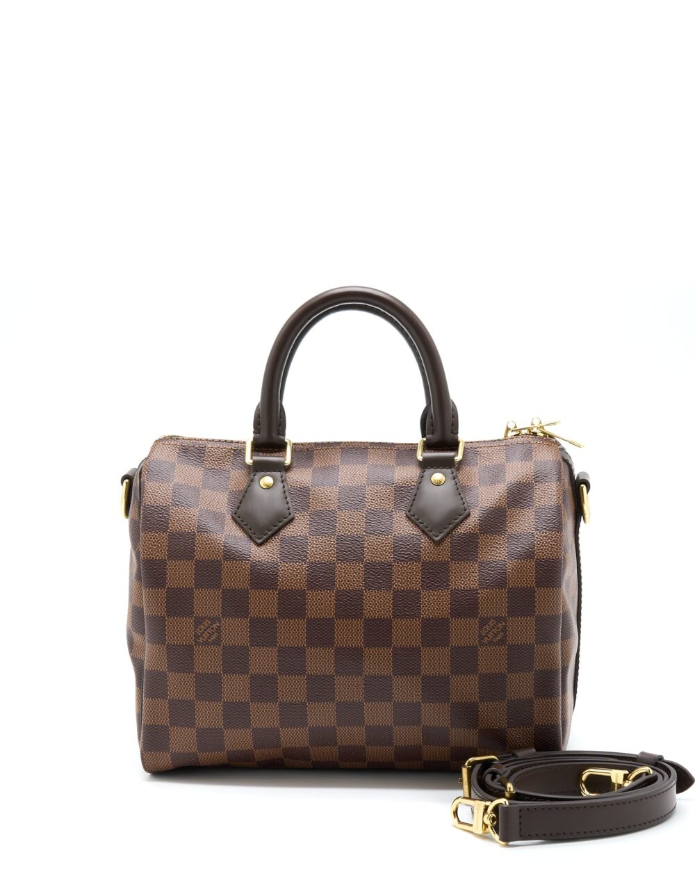 AAA Replica Louis Vuitton LV SPEEDY 25 DAMIER EBENE GHW