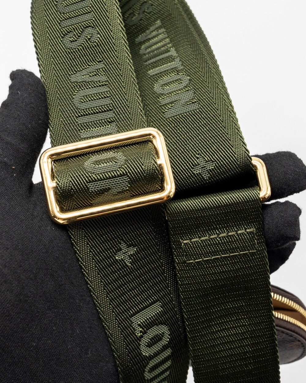 AAA Replica Louis Vuitton LV MULTI POCHETTE MONOGRAM CANVAS KHAKI STRAP GHW