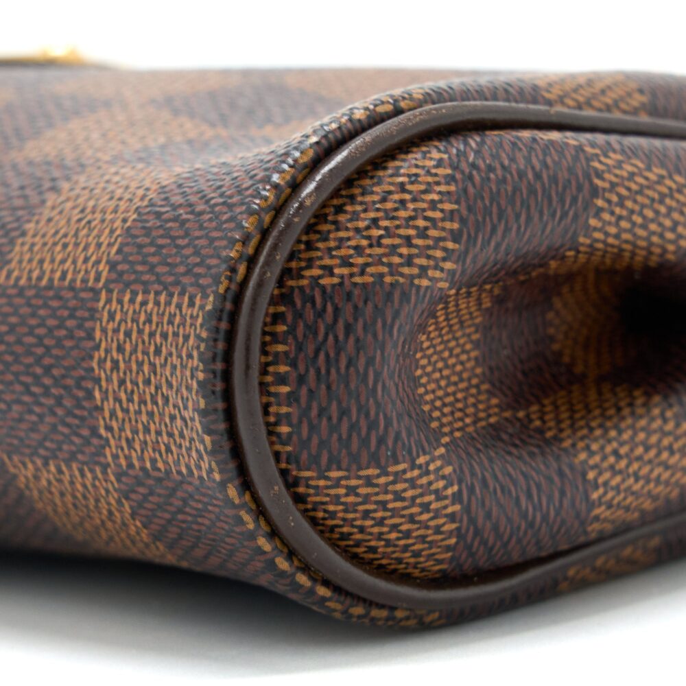 AAA Replica Louis Vuitton LV EVA CLUTCH DAMIER EBENE GHW