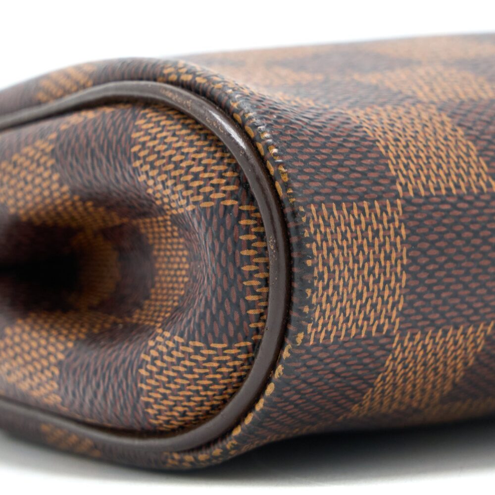 AAA Replica Louis Vuitton LV EVA CLUTCH DAMIER EBENE GHW