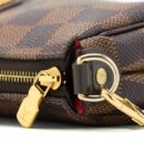 AAA Replica Louis Vuitton LV EVA CLUTCH DAMIER EBENE GHW