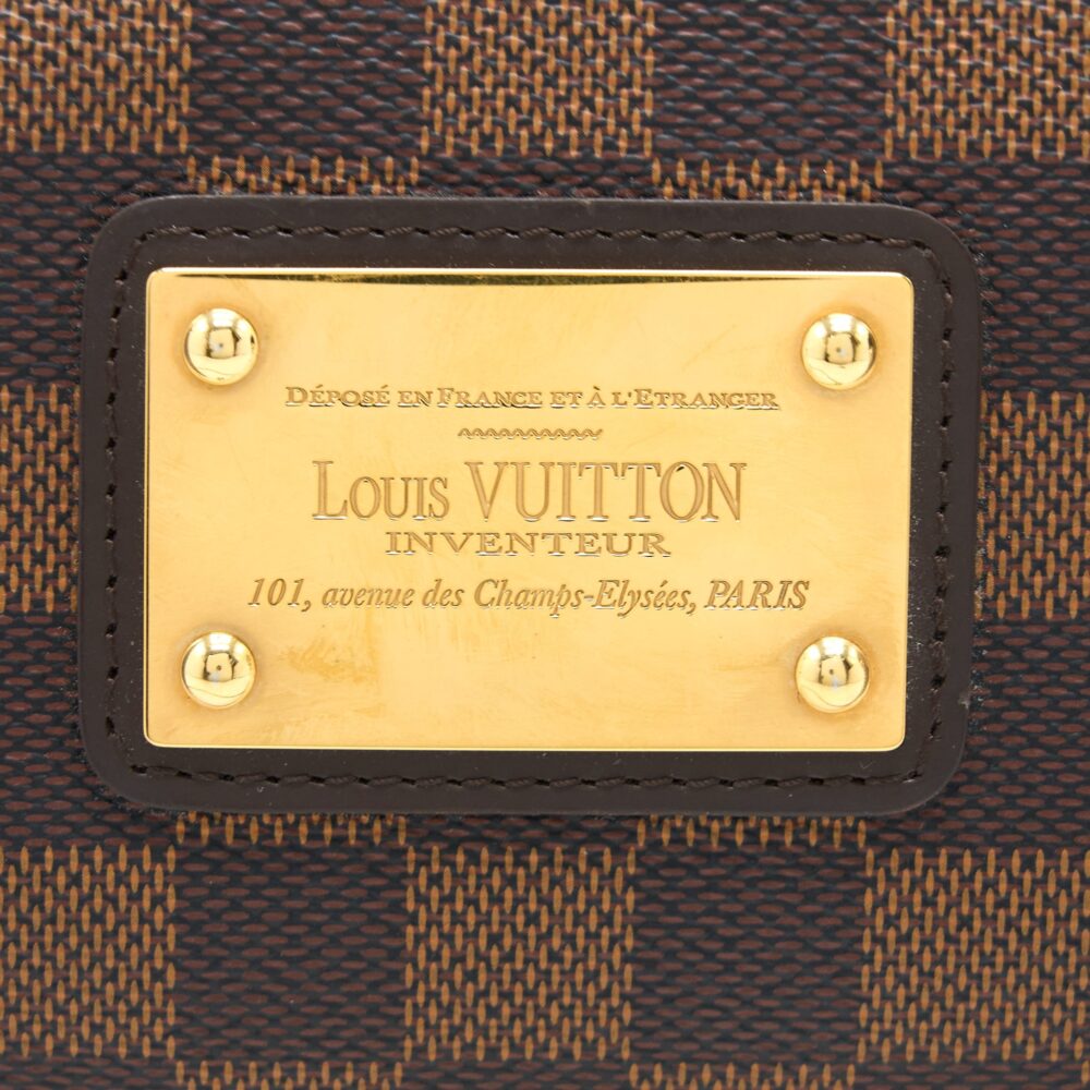 AAA Replica Louis Vuitton LV EVA CLUTCH DAMIER EBENE GHW