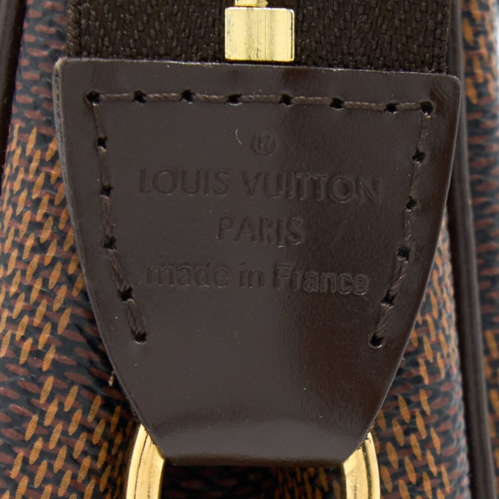 AAA Replica Louis Vuitton LV EVA CLUTCH DAMIER EBENE GHW