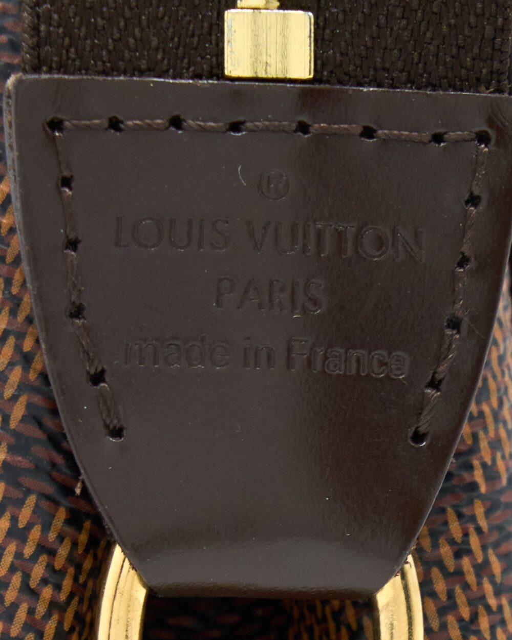 AAA Replica Louis Vuitton LV EVA CLUTCH DAMIER EBENE GHW
