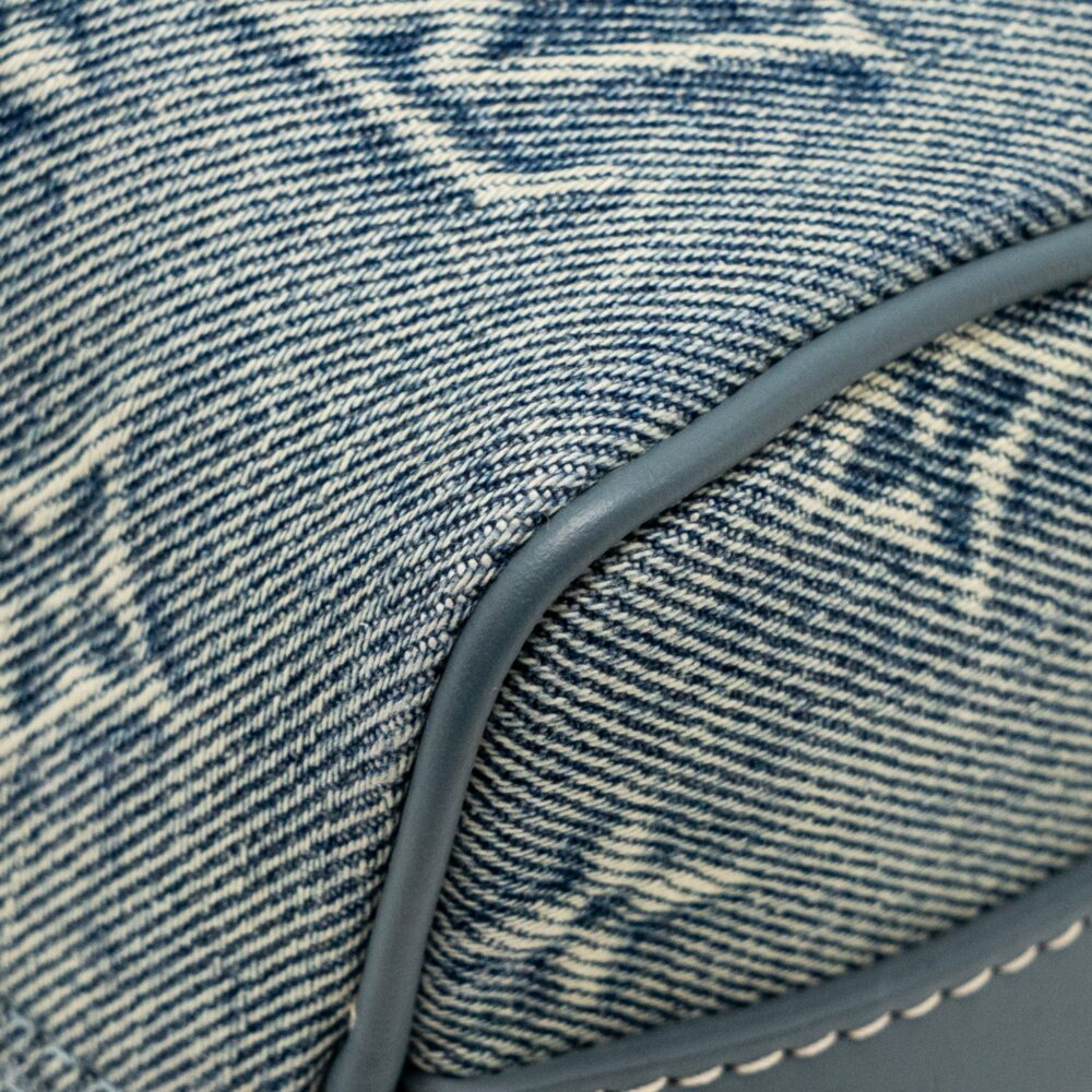 AAA Replica Louis Vuitton LV KEEPALL BANDOULIERE 25 WASHED DENIM CANVAS BLUE SHW