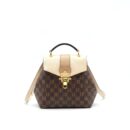 AAA Replica Louis Vuitton LV CLAPTON BACKPACK DAMIER EBENE LEATHER BROWN