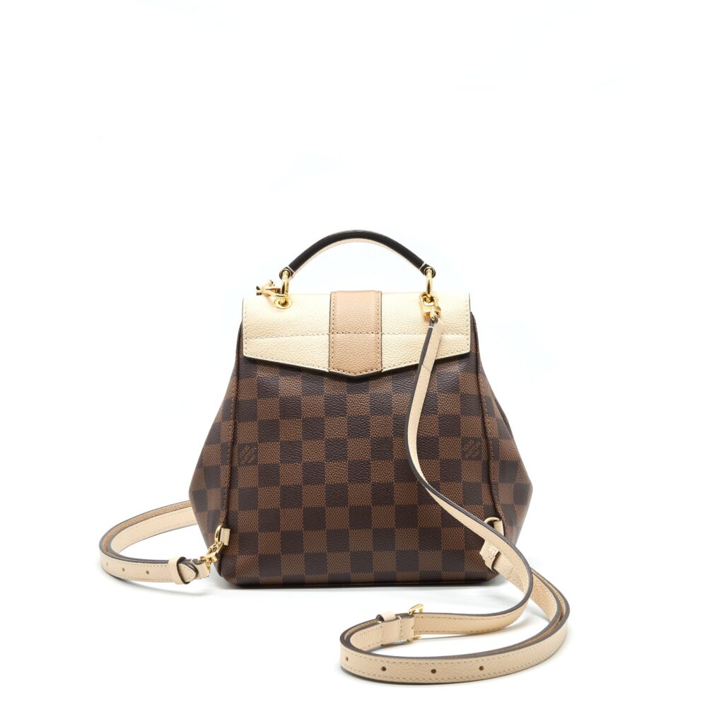 AAA Replica Louis Vuitton LV CLAPTON BACKPACK DAMIER EBENE LEATHER BROWN