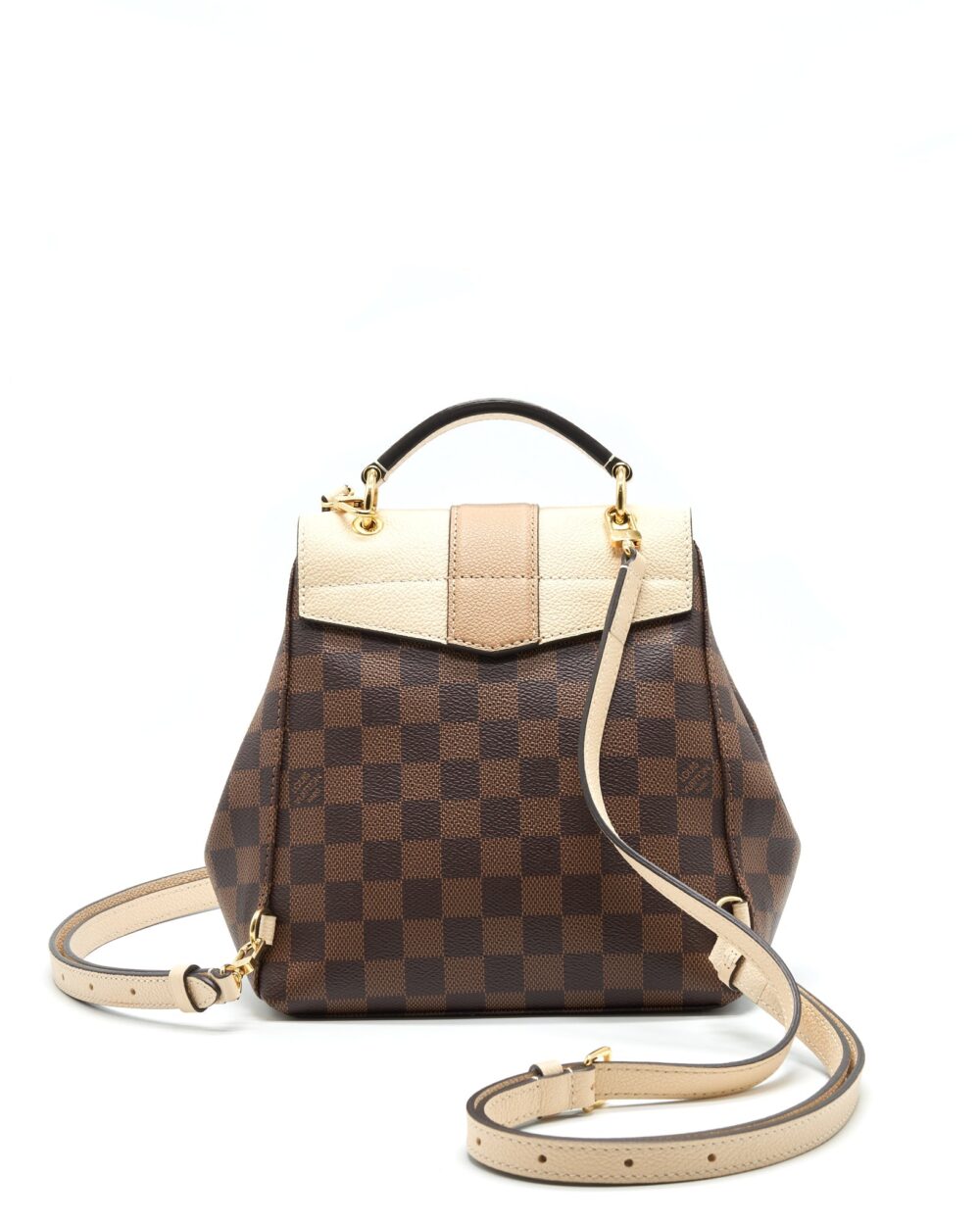 AAA Replica Louis Vuitton LV CLAPTON BACKPACK DAMIER EBENE LEATHER BROWN