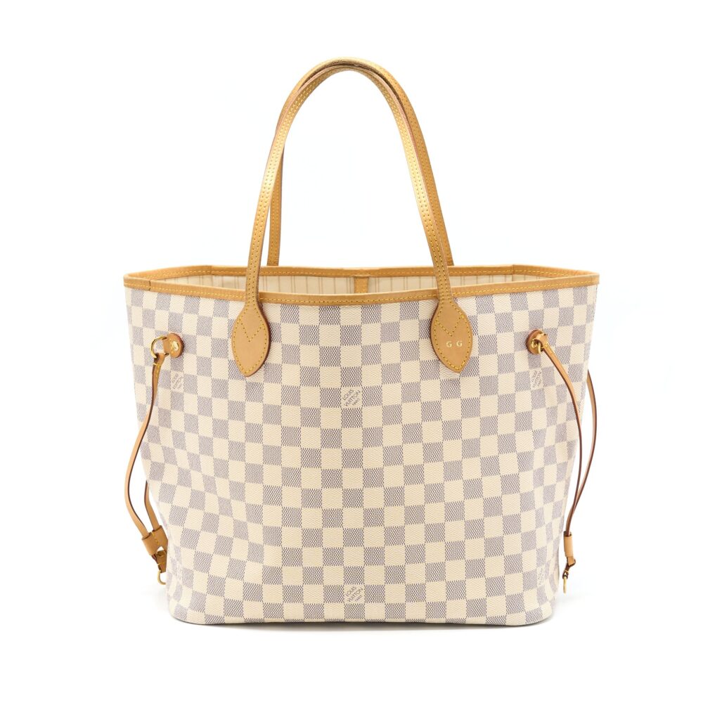 AAA Replica Louis Vuitton LV NEVERFULL MM DAMIER AZUR GHW