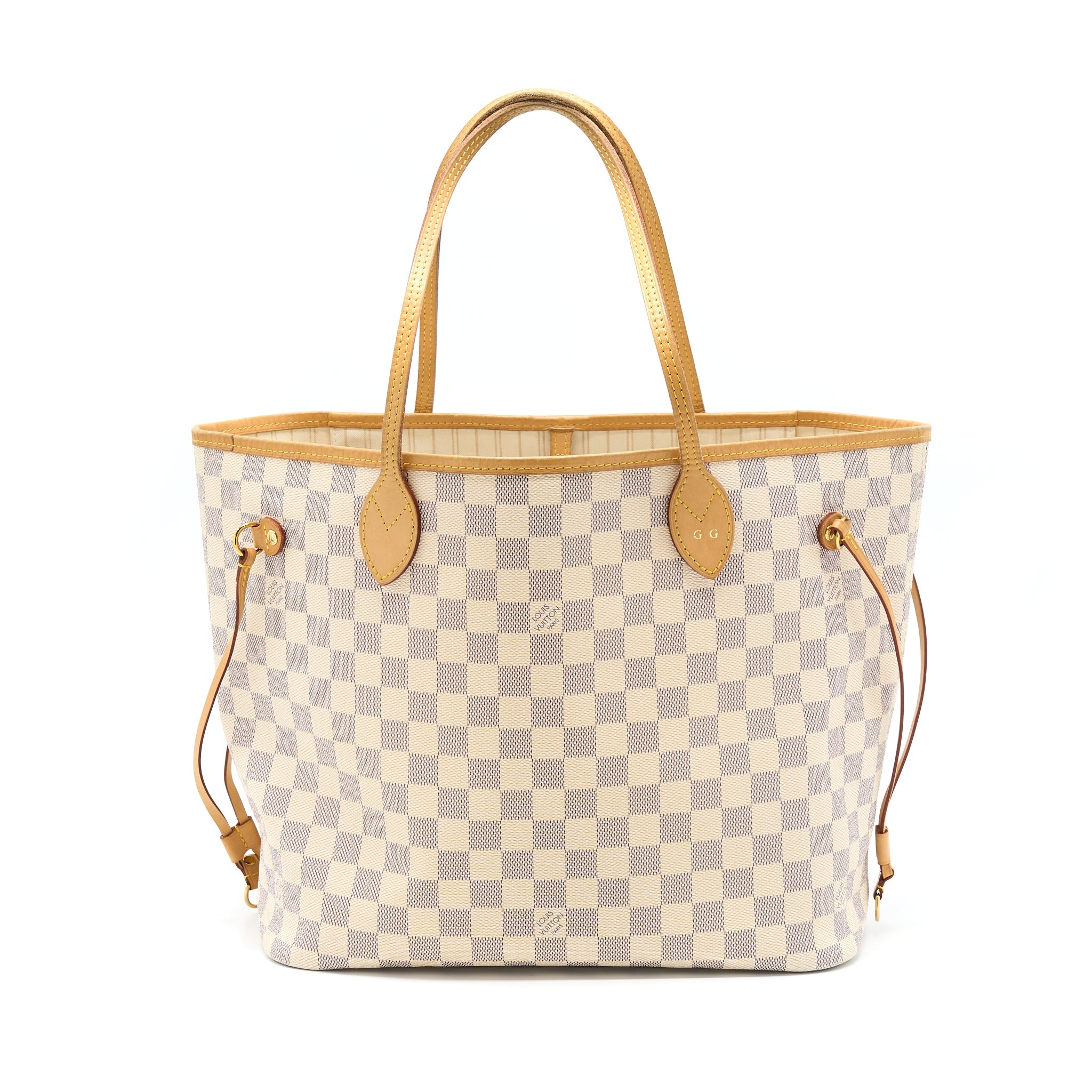 AAA Replica Louis Vuitton LV NEVERFULL MM DAMIER AZUR GHW