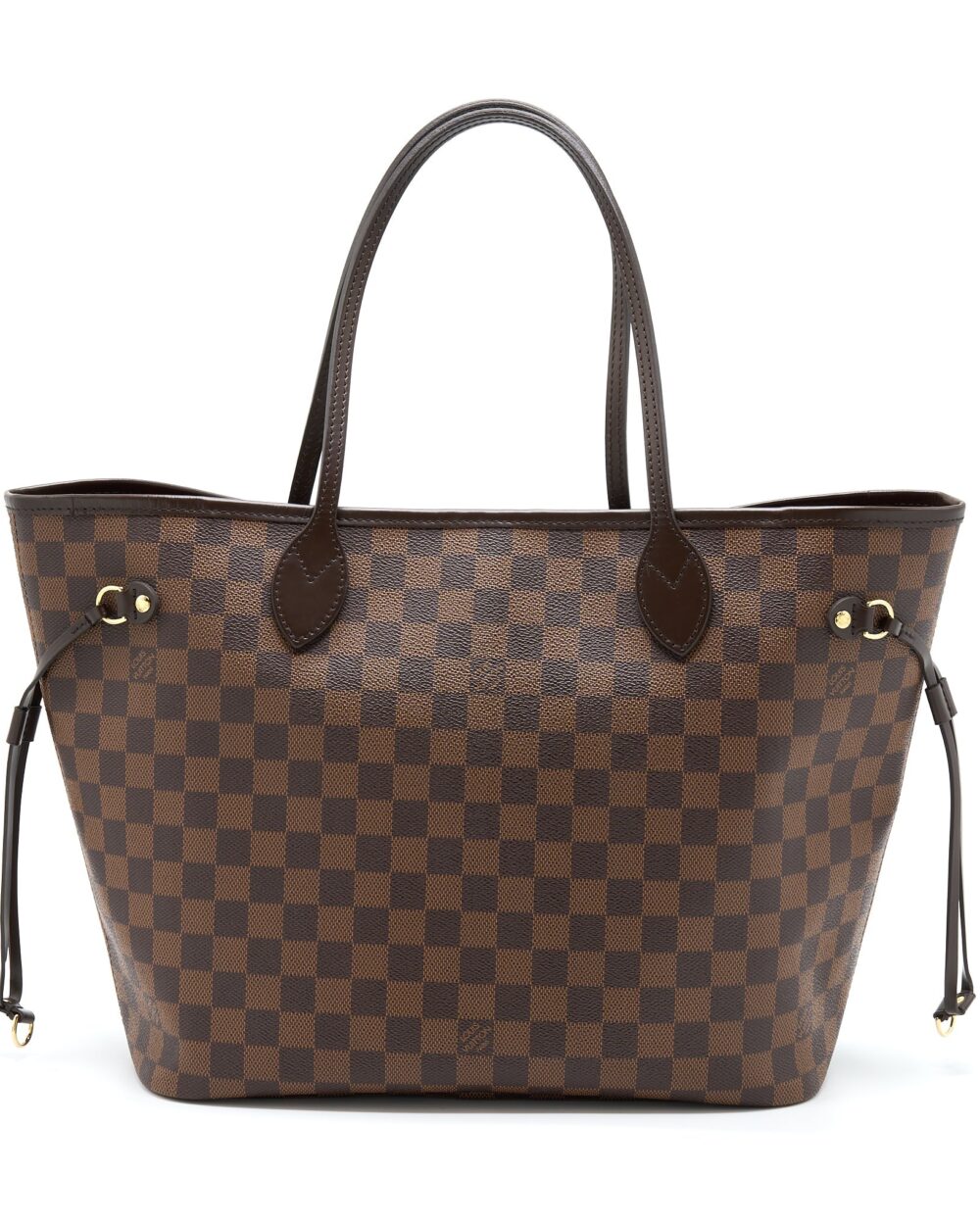 AAA Replica Louis Vuitton LV NEVERFULL MM DAMIER EBENE CHERRY GHW