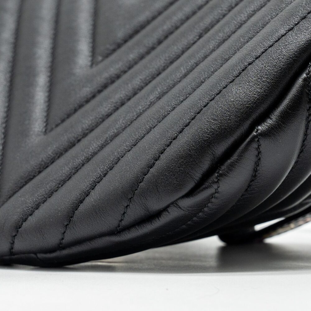 AAA Replica Louis Vuitton LV NEW WAVE BUMBAG CALFSKIN BLACK GHW