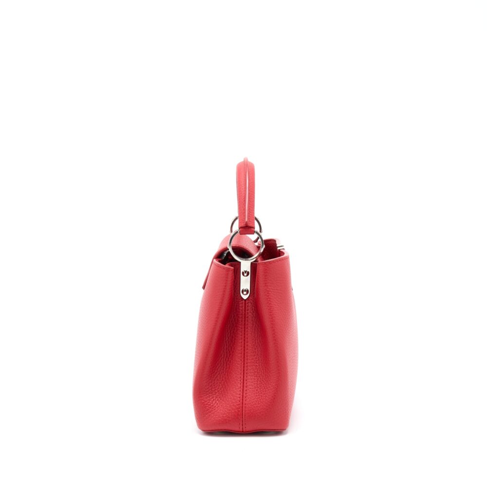 AAA Replica Louis Vuitton LV CAPUCINES BB TAURILLON RED GHW