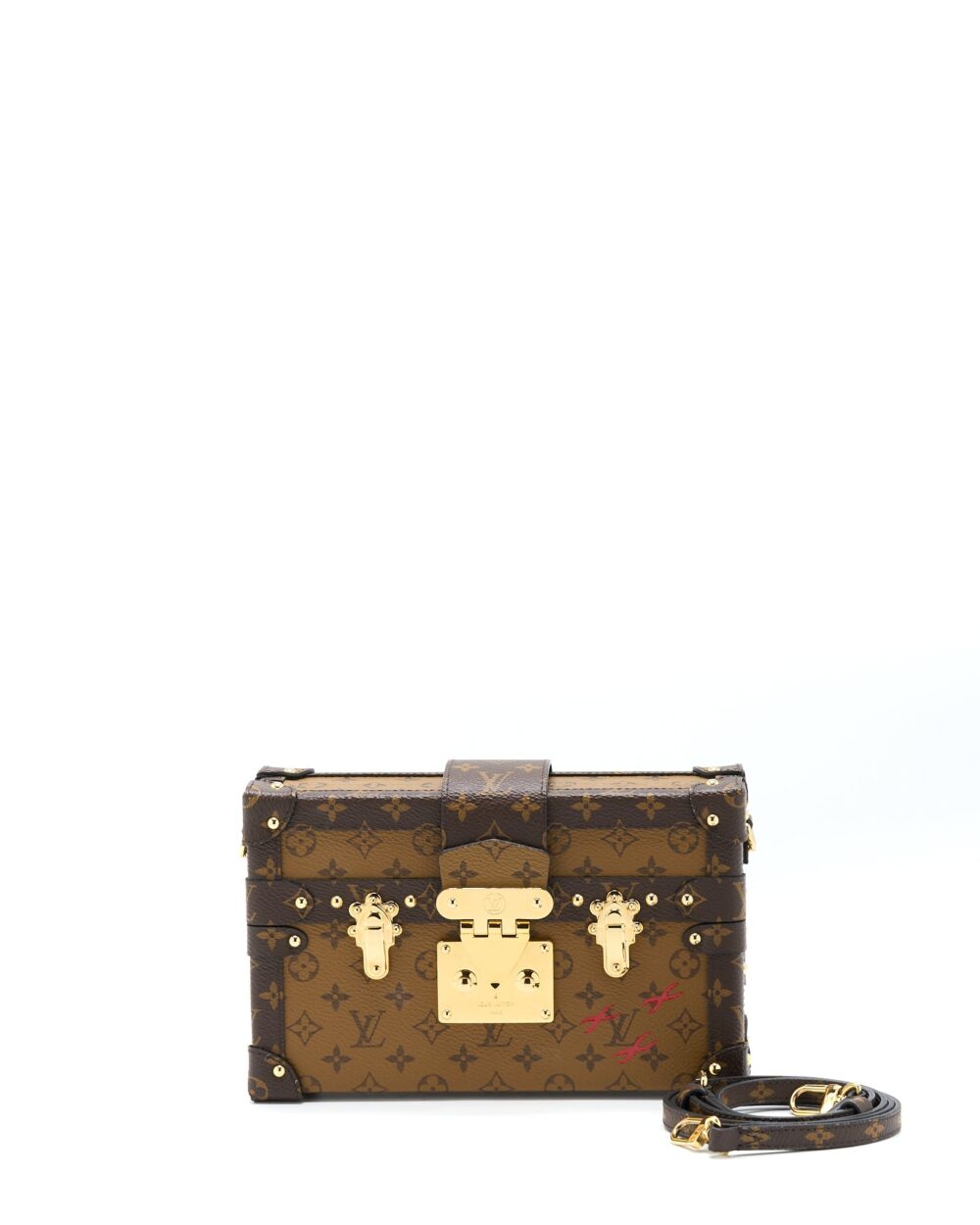 AAA Replica Louis Vuitton LV PETITE MALLE MONOGRAM REVERSE CANVAS GHW